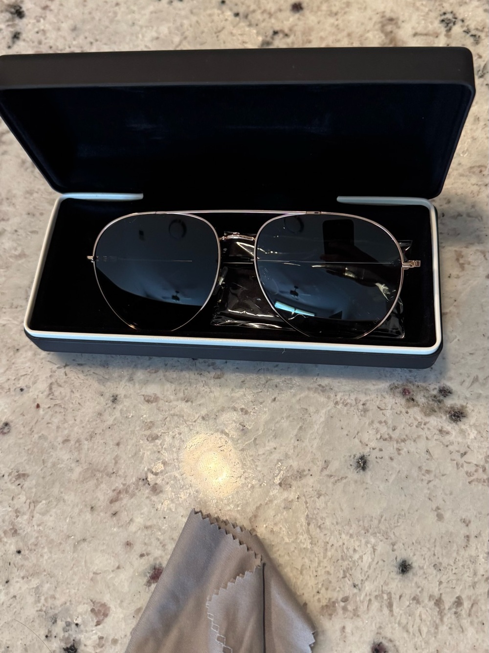 Givenchy Aviators w/ Case + Unopened Microfiber Cloth